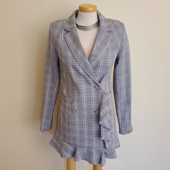 Forever 21 Glen Plaid Blazer Mini Dress - NWT - Picture 1 of 9